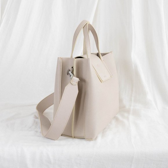 😍The Stella Genuine Leather Satchel Bag - Cream - Picture 5 of 14